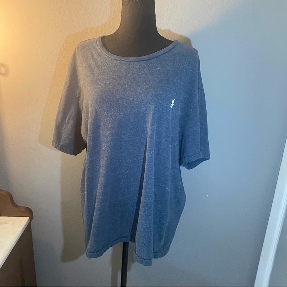 Polo Ralph Lauren Heathered Blue Tee Size XL